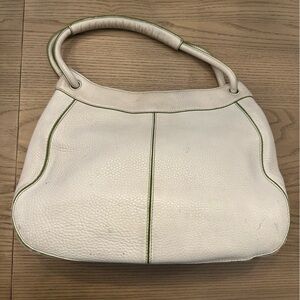 Cole Haan Leather White and Green Women's Bag